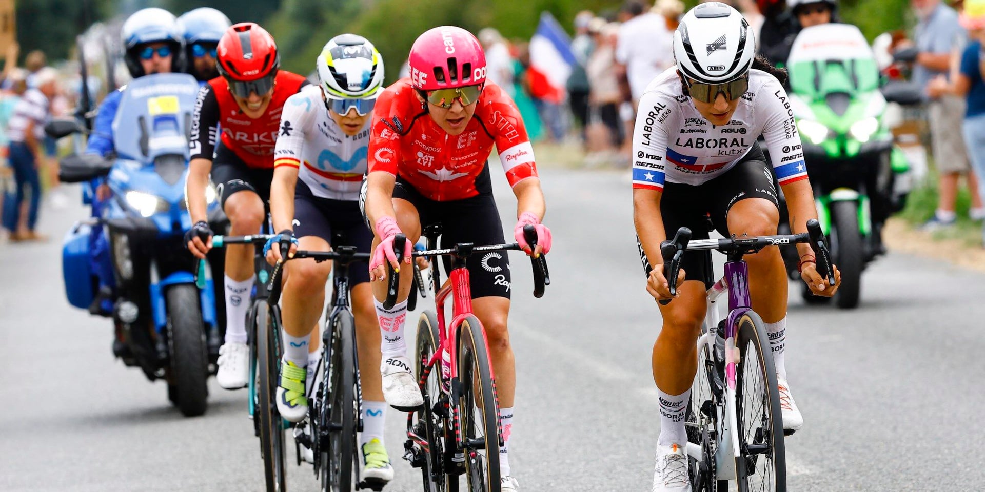 The four leaders on the road - photo: Cor Vos