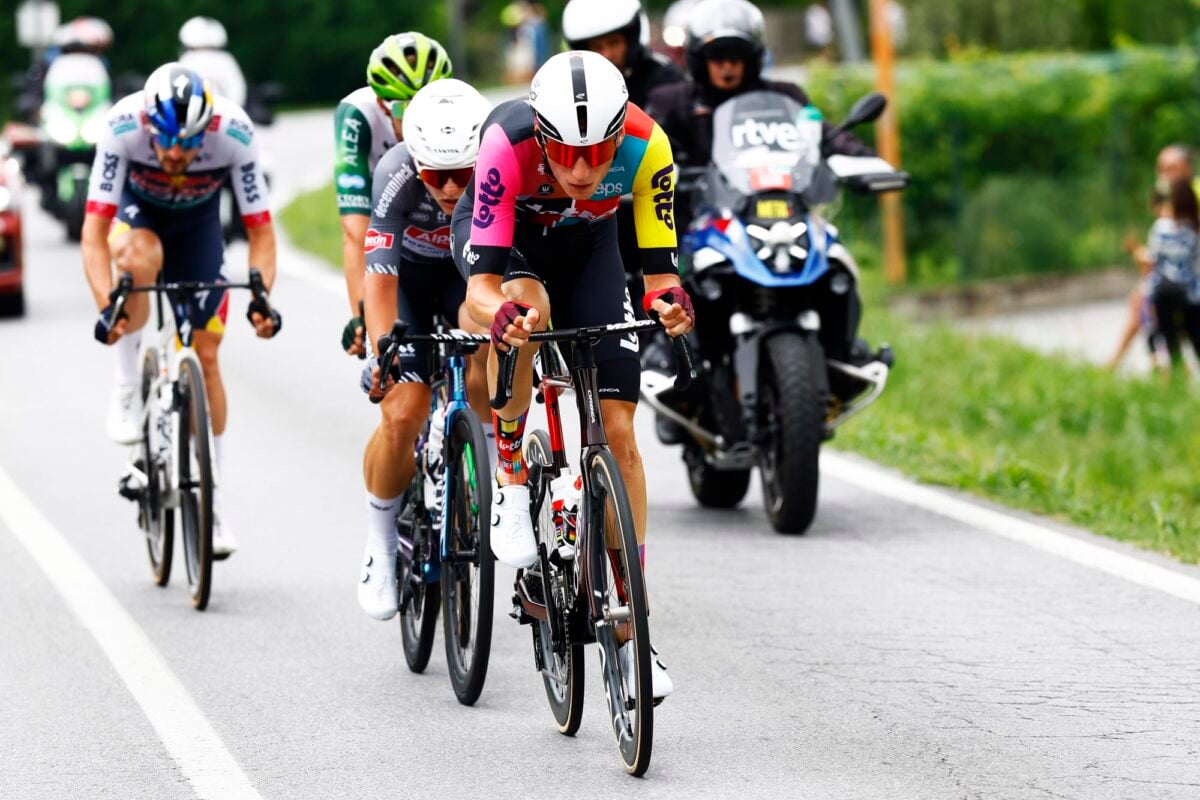 Slock in the breakaway group - photo: Cor Vos