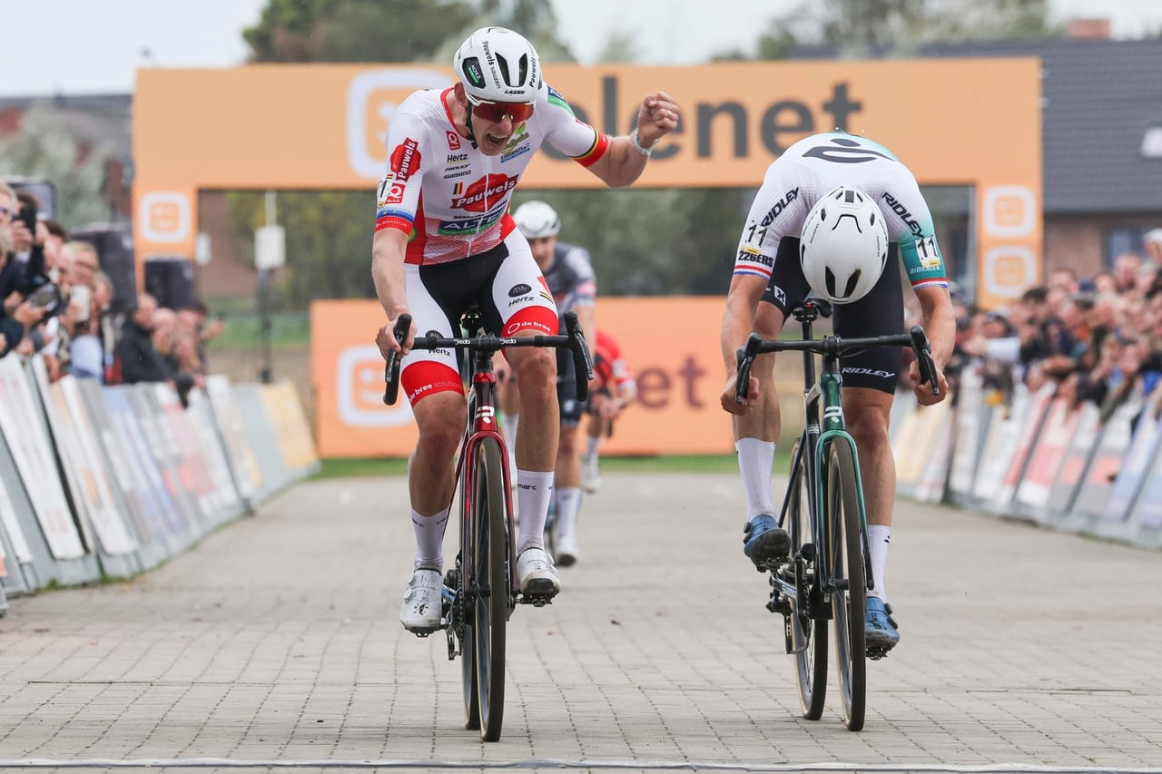 Nieuwenhuis had to settle for second place after a sprint in Ruddervoorde - photo: photo agency Cor Vos