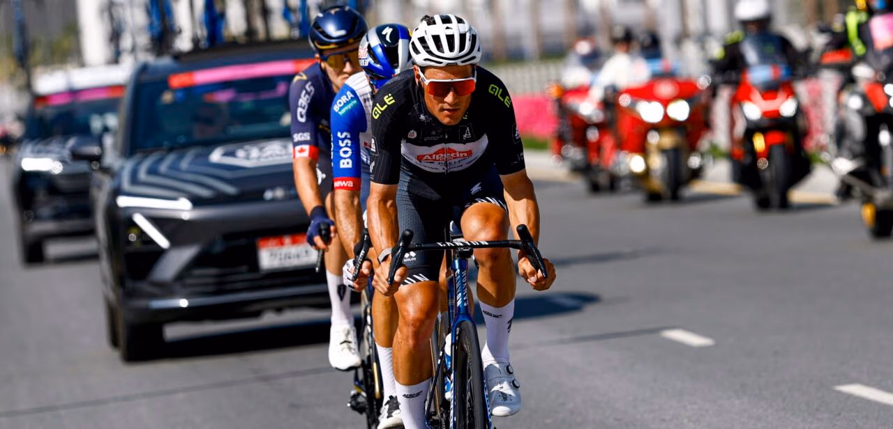 The three escapees with Silvan Dillier in front – photo: Fotopersburo Cor Vos