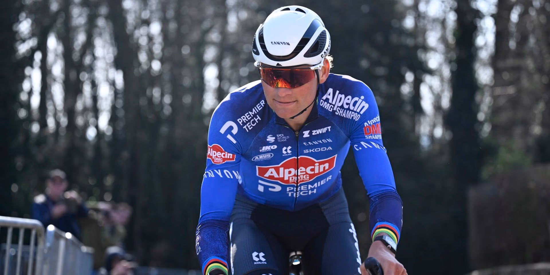 Mathieu van der Poel during his preview of the Omloop - photo: Fotopersburo Cor Vos