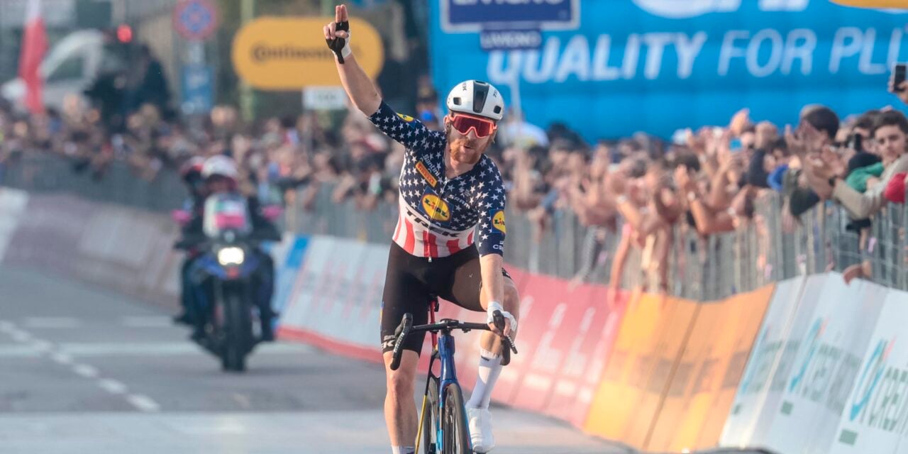 Simmons as early breakaway rider finished fourth in Lombardy – photo: press agency Cor Vos