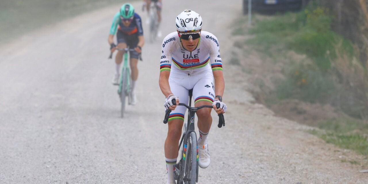 Tadej Pogačar drops Paul Seixas. Photo: Fotoburo Cor Vos