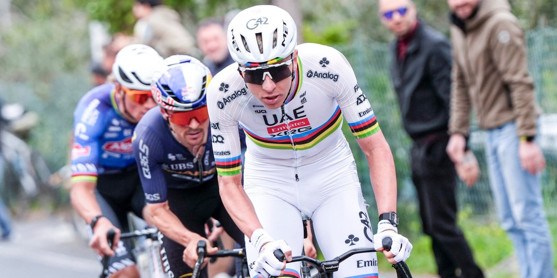 Tadej Pogacar breaks Van der Poel and claims win in insane Milan-San Remo, Van Aert third