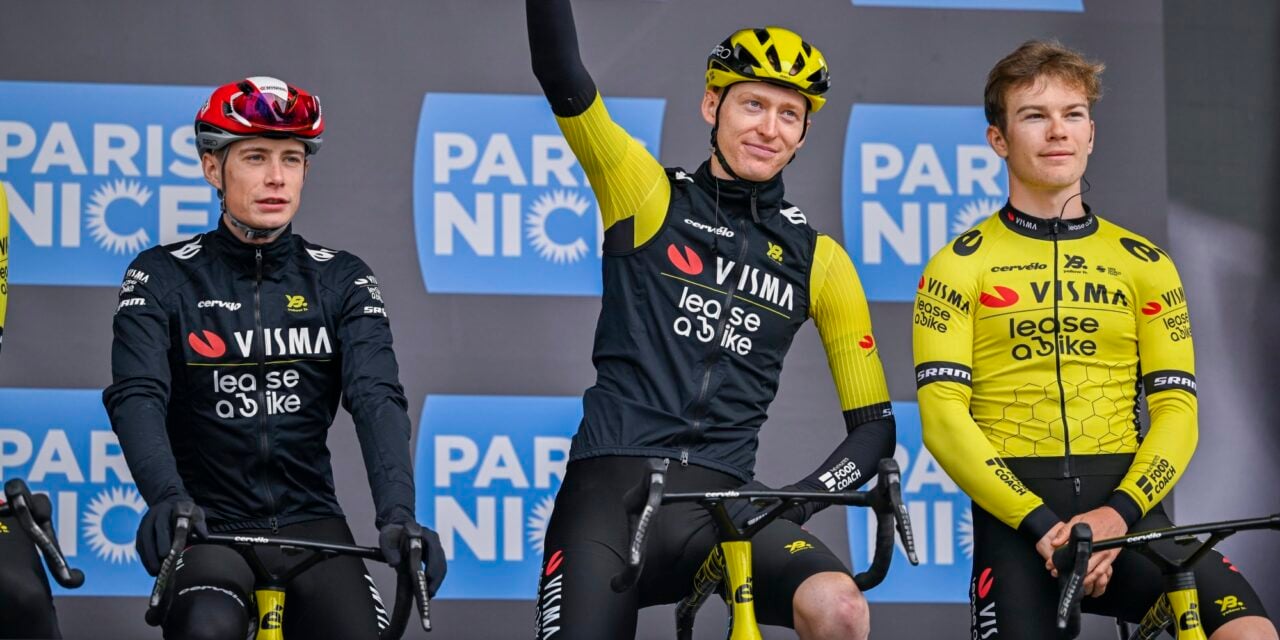 Zingle (right) working for Jorgenson and Vingegaard at Paris-Nice - photo: Cor Vos