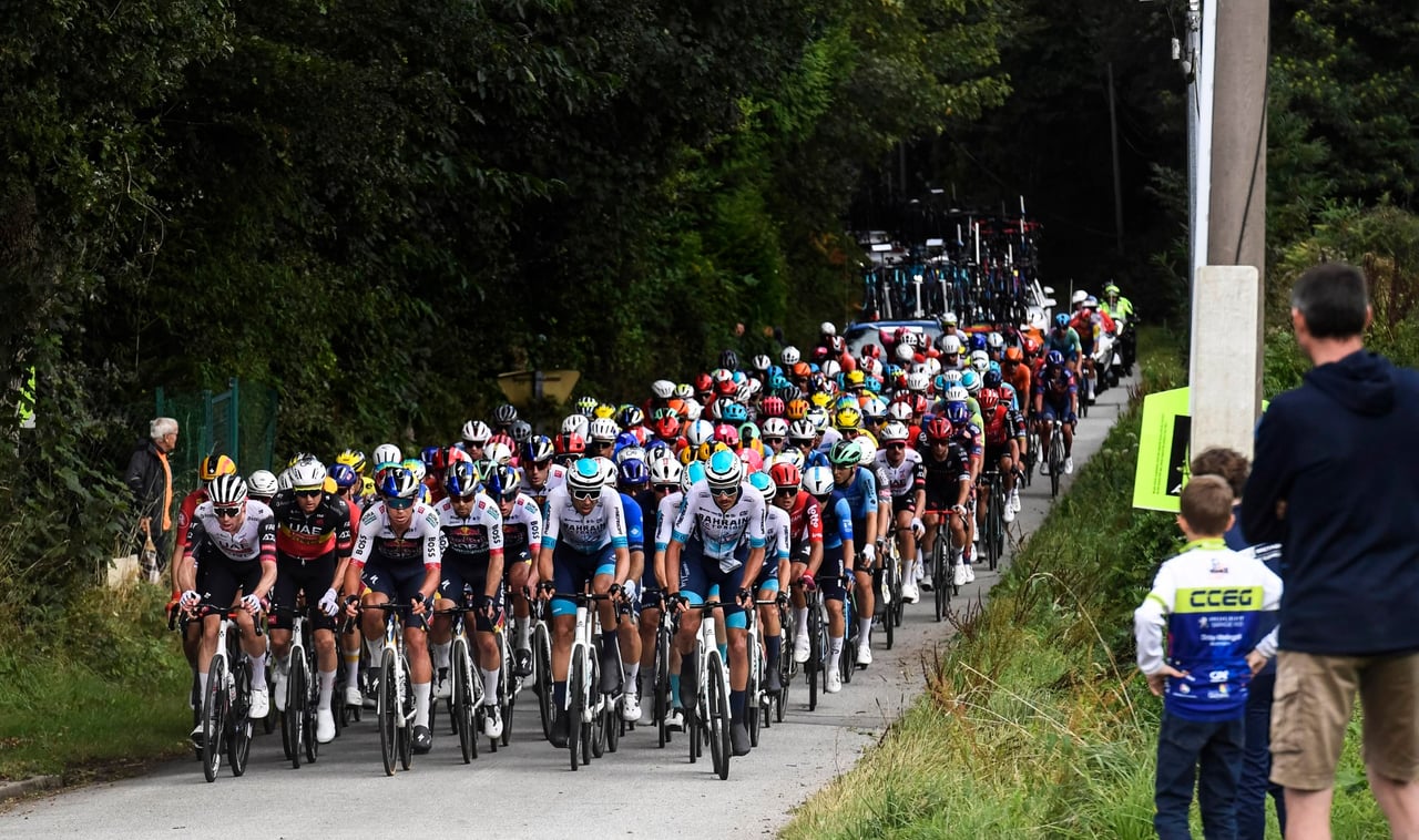 UAE Emirates XRG was frequently visible at the front of the peloton - photo: Cor Vos