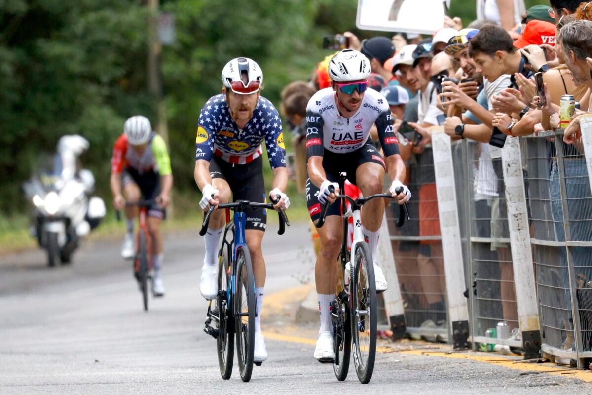 Brandon McNulty on the move with Quinn Simmons - photo: Cor Vos