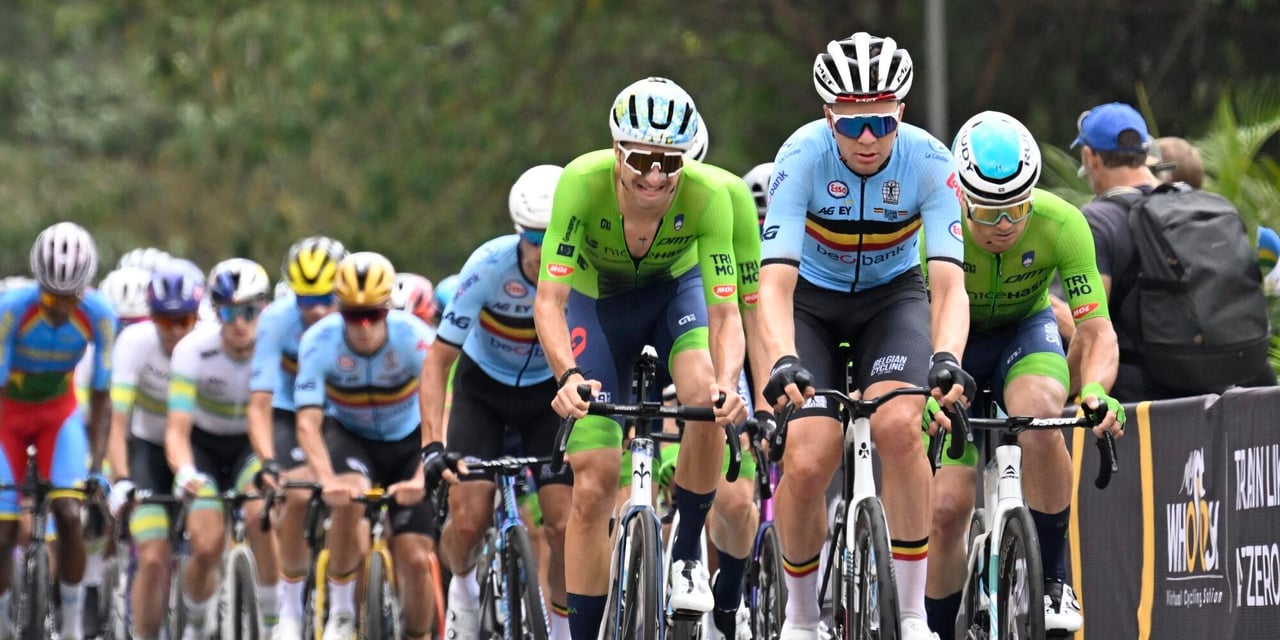 Florian Vermeersch took charge of the first half of the race – photo: Cor Vos