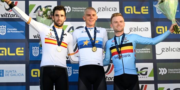 Participants in the 2025 European Cyclocross Championships for men in Middelkerke