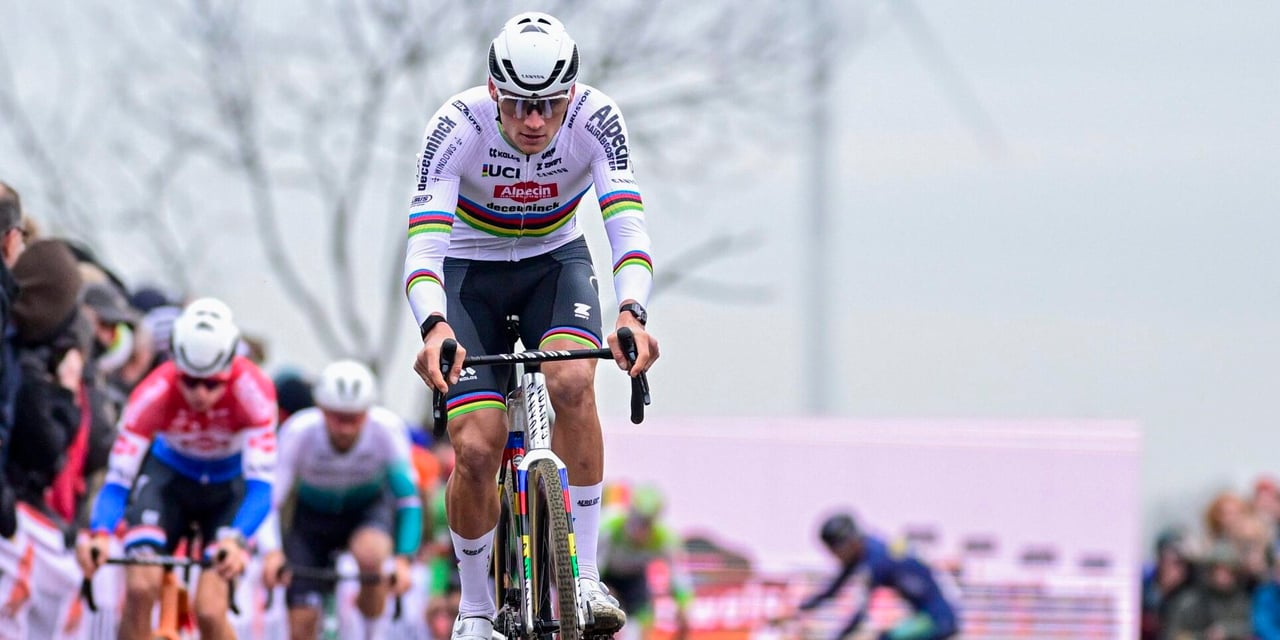 Mathieu van der Poel also has a flat tire in Antwerp: "Good I quickly made the selection"