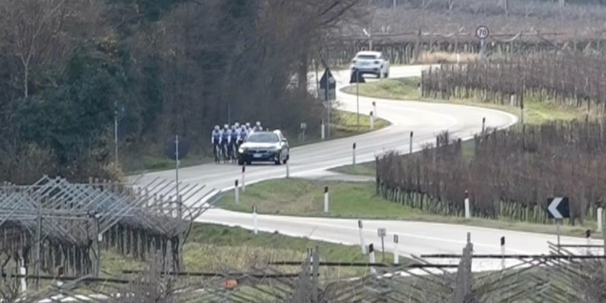 Shocking footage: Italian Continental team shot at during training from passing car