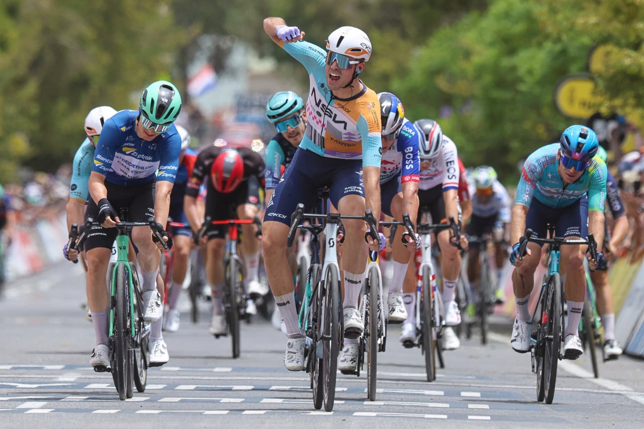 Ethan Vernon secures first win for NSN in shortened queen stage of Santos Tour Down Under