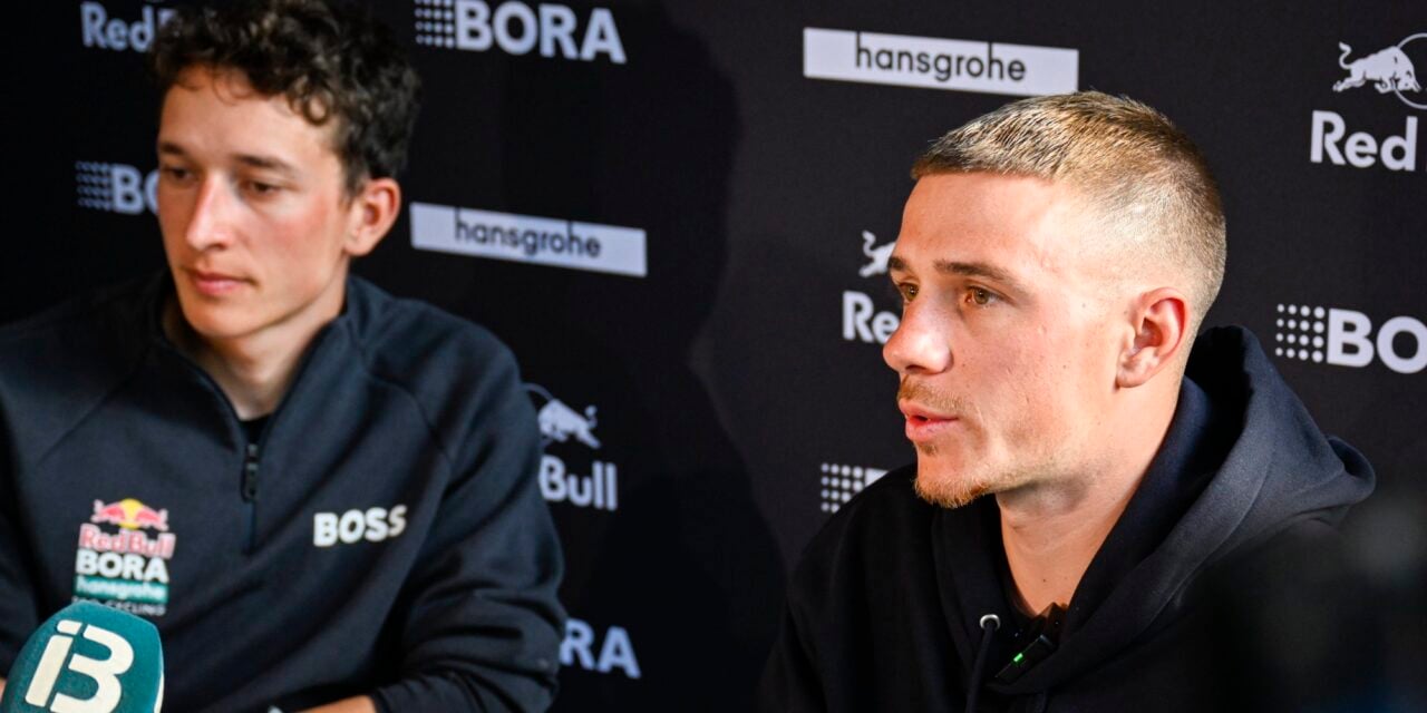 Lipowitz and Evenepoel during the team presentation in December – photo: Fotopersburo Cor Vos