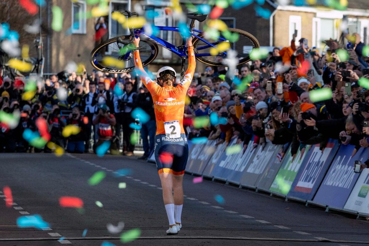 Lucinda Brand, cyclocross world champion in Hulst. Photo: Raymond Kerckhoffs