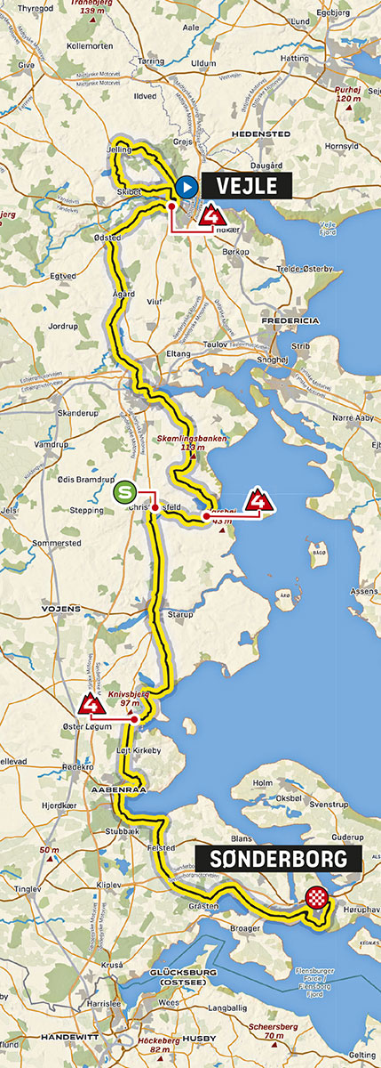 Vejle - Sønderborg  | Routekaart