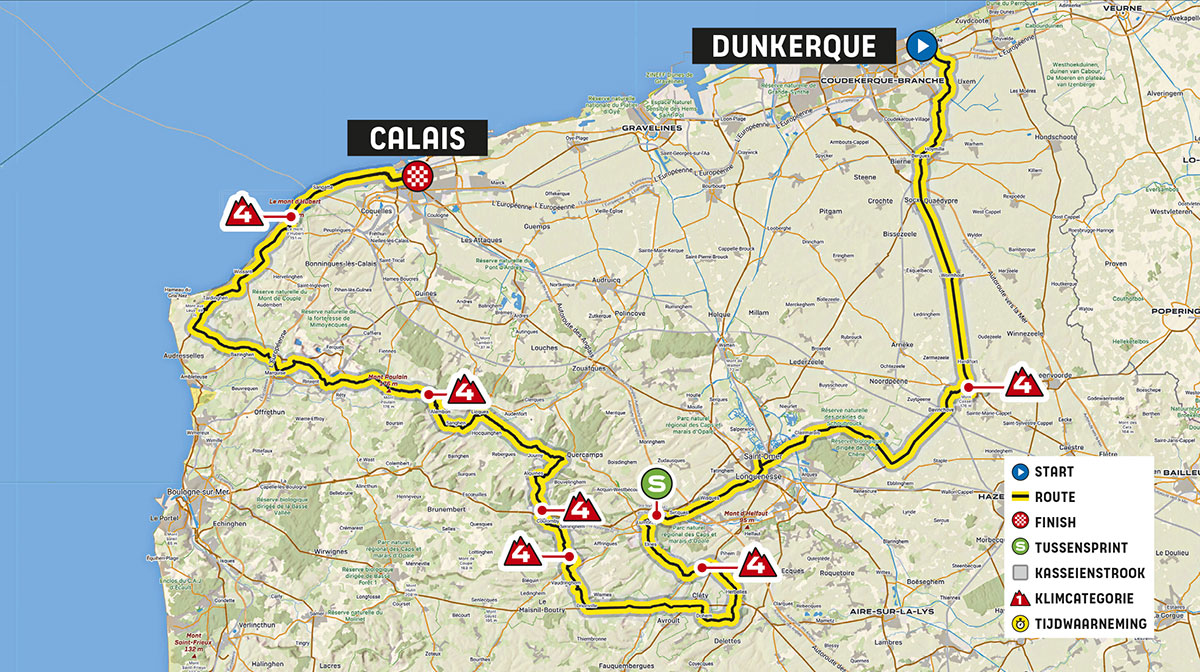 Dunkerque - Calais  | Routekaart